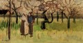 Orchard in Blossom with Two Figures Spring Vincent van Gogh